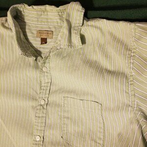 Sonoma green & white striped short sleeve XXL shirt